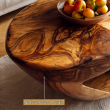 Orlune Live Edge Solid Wood Coffee Table