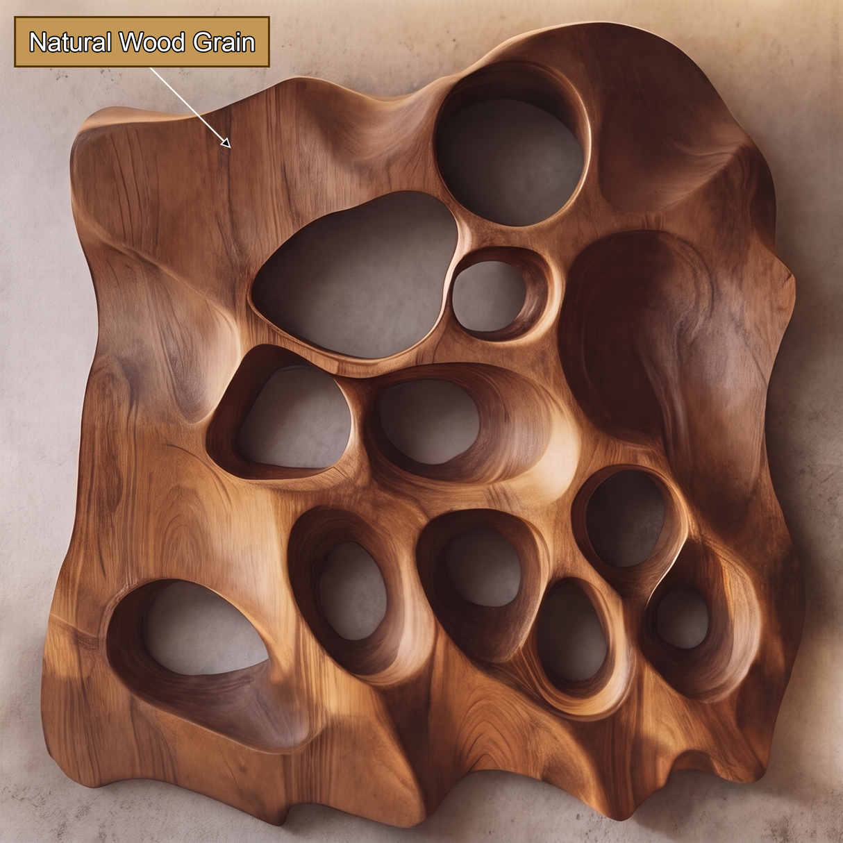 Orvane Sculpted Solid Wood Wall Art