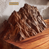 Zavion Textured Carved Solid Wood Floating Bathroom Vanity with Integrated Sink - Timberustic Floating Bathroom Vanity with Integrated Sink