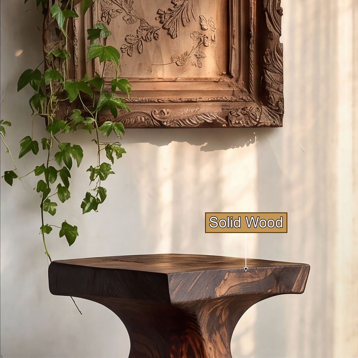 Orvella Solid Wood Pedestal Stand
