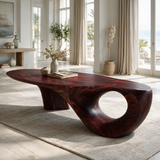 Raventhorn Handcrafted Solid Wood Coffee Table Mahogany - TimbeRustic Coffee Table