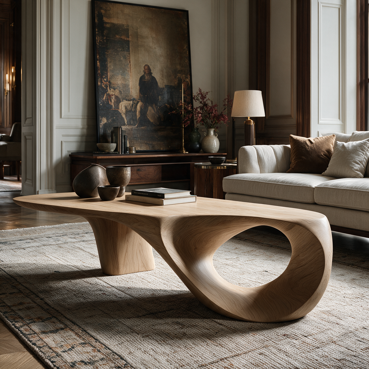 Raventhorn Handcrafted Solid Wood Coffee Table Natural Oak - TimbeRustic Coffee Table
