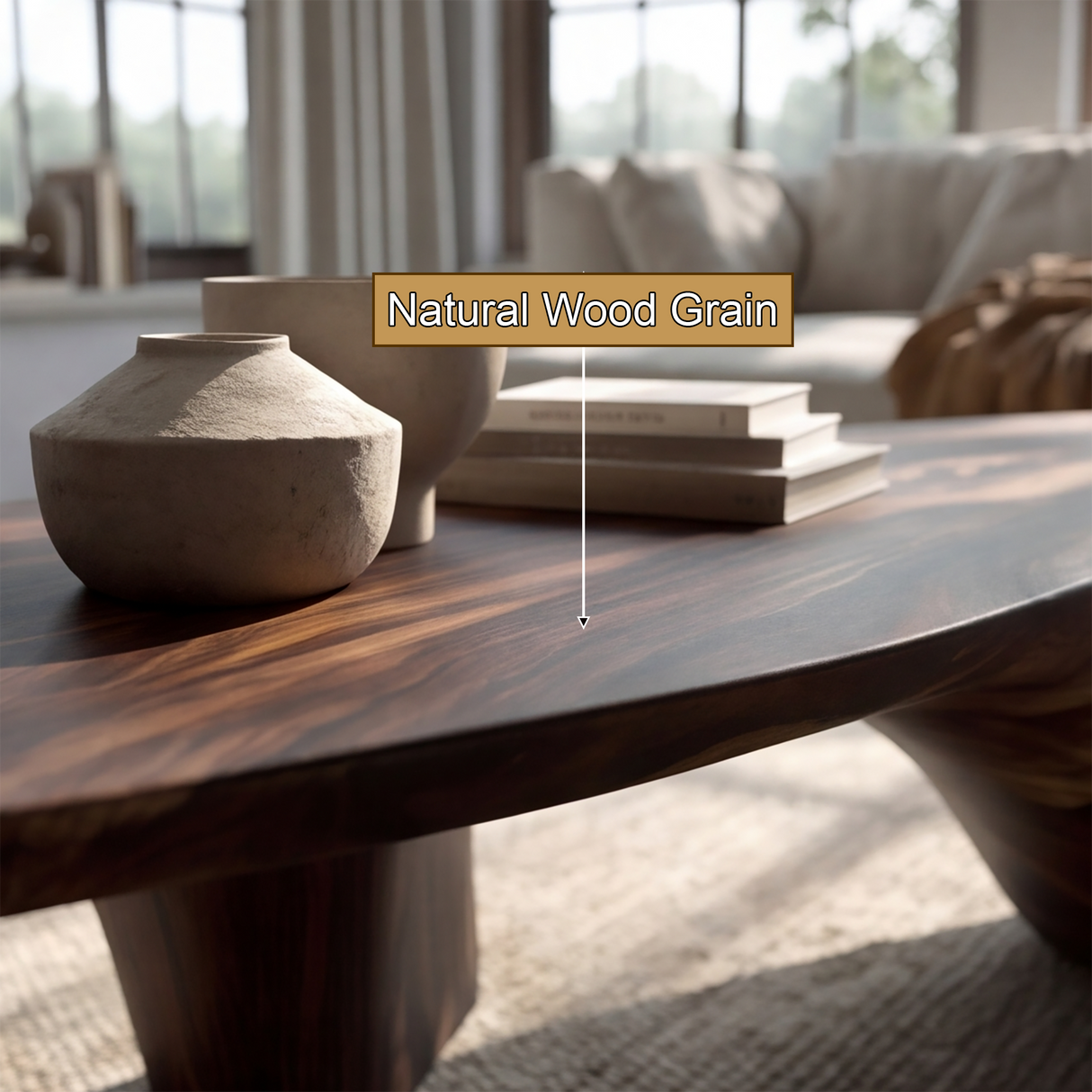 Raventhorn Handcrafted Solid Wood Coffee Table - TimbeRustic Coffee Table