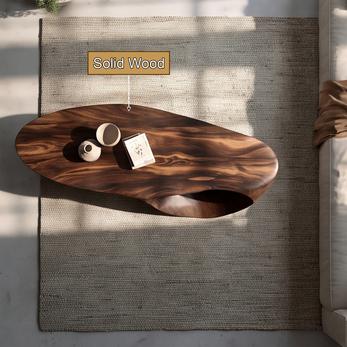 Raventhorn Handcrafted Solid Wood Coffee Table - TimbeRustic Coffee Table