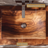 Riverbend Sculpted Solid Wood Vessel Sink - Timberustic Vessel Sinks