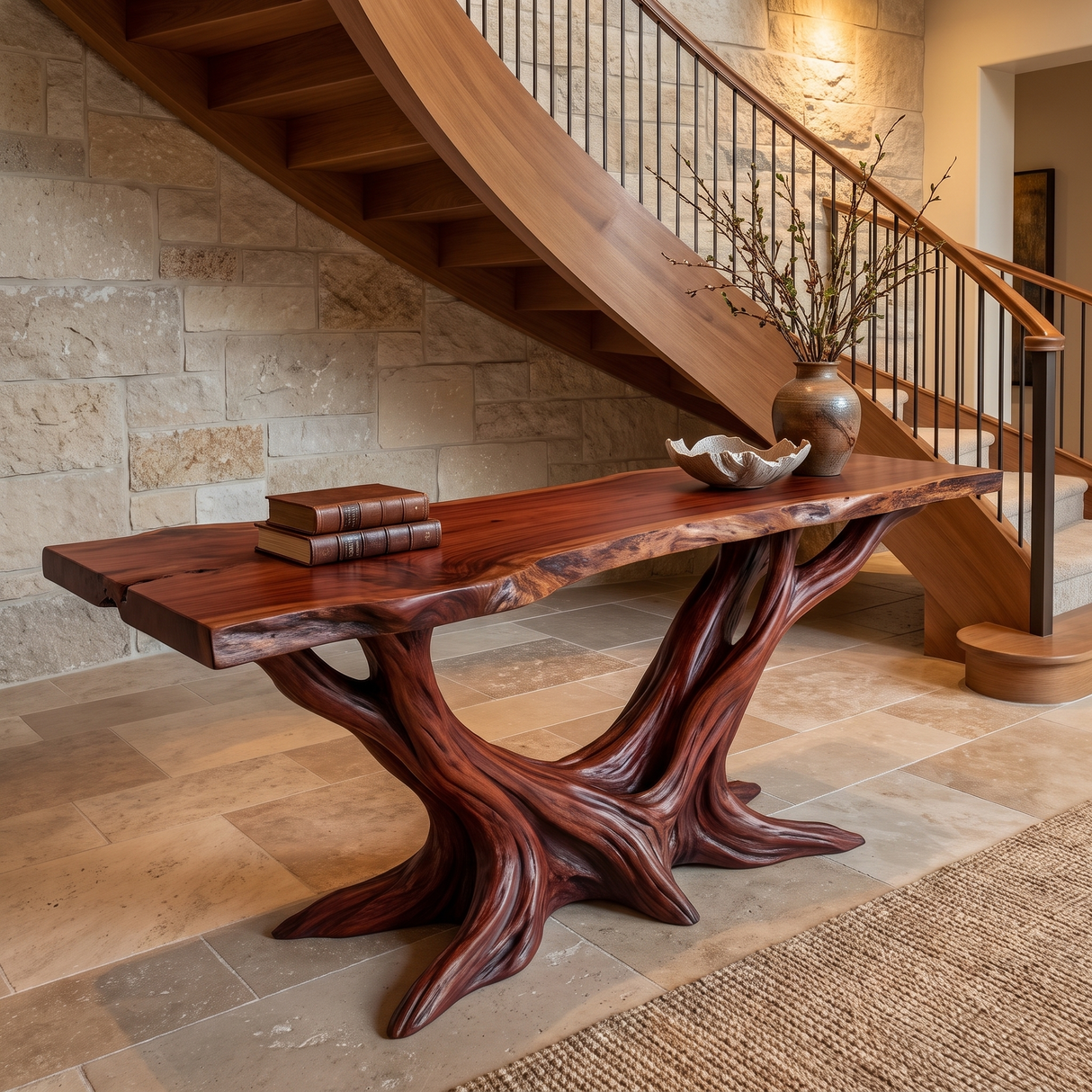 Roothaven Live Edge Solid Wood Console Table