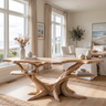 Roothaven Live Edge Solid Wood Console Table Natural Oak - Timberustic Console Table