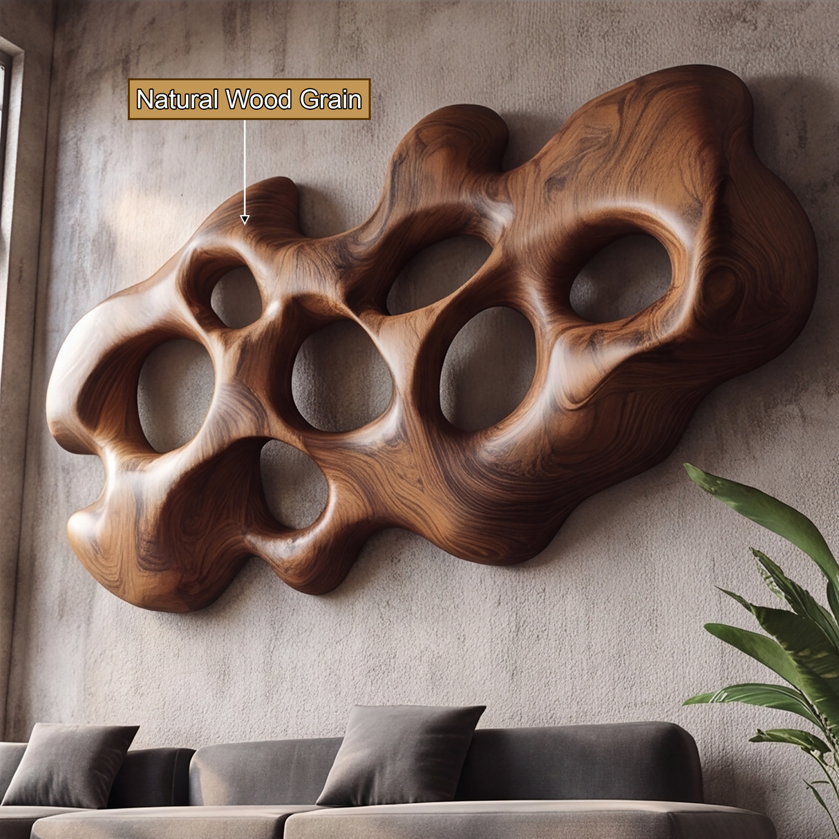 Rovian Sculpted Solid Wood Wall Art