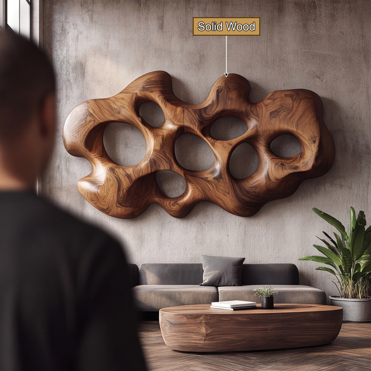 Rovian Sculpted Solid Wood Wall Art