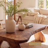 Rustic Live Edge Handcrafted Coffee Table - TimbeRustic Coffee Table