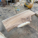 Rustic Live Edge Solid Wood Floating Bathroom Vanity