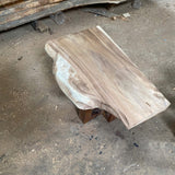 Rustic Live Edge Solid Wood Floating Bathroom Vanity