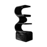 S-Curvecrest Sculpted Solid Wood Bar Cabinet Black - Timberustic Bar Cabinet