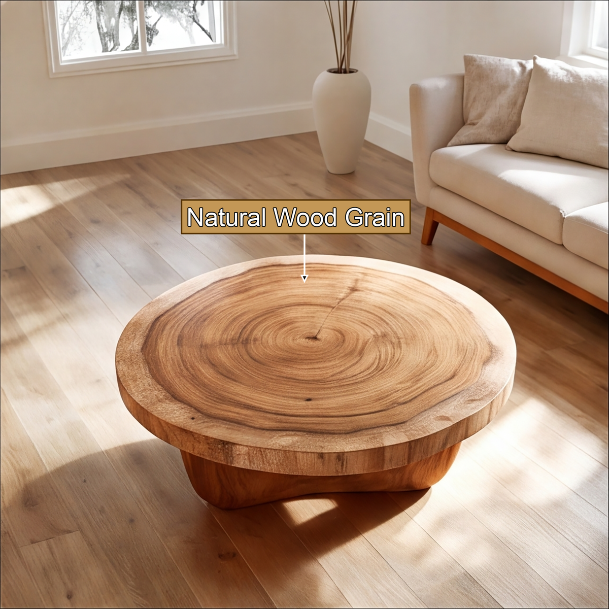 Solenne Solid Wood Round Coffee Table - Timberustic Coffee Table