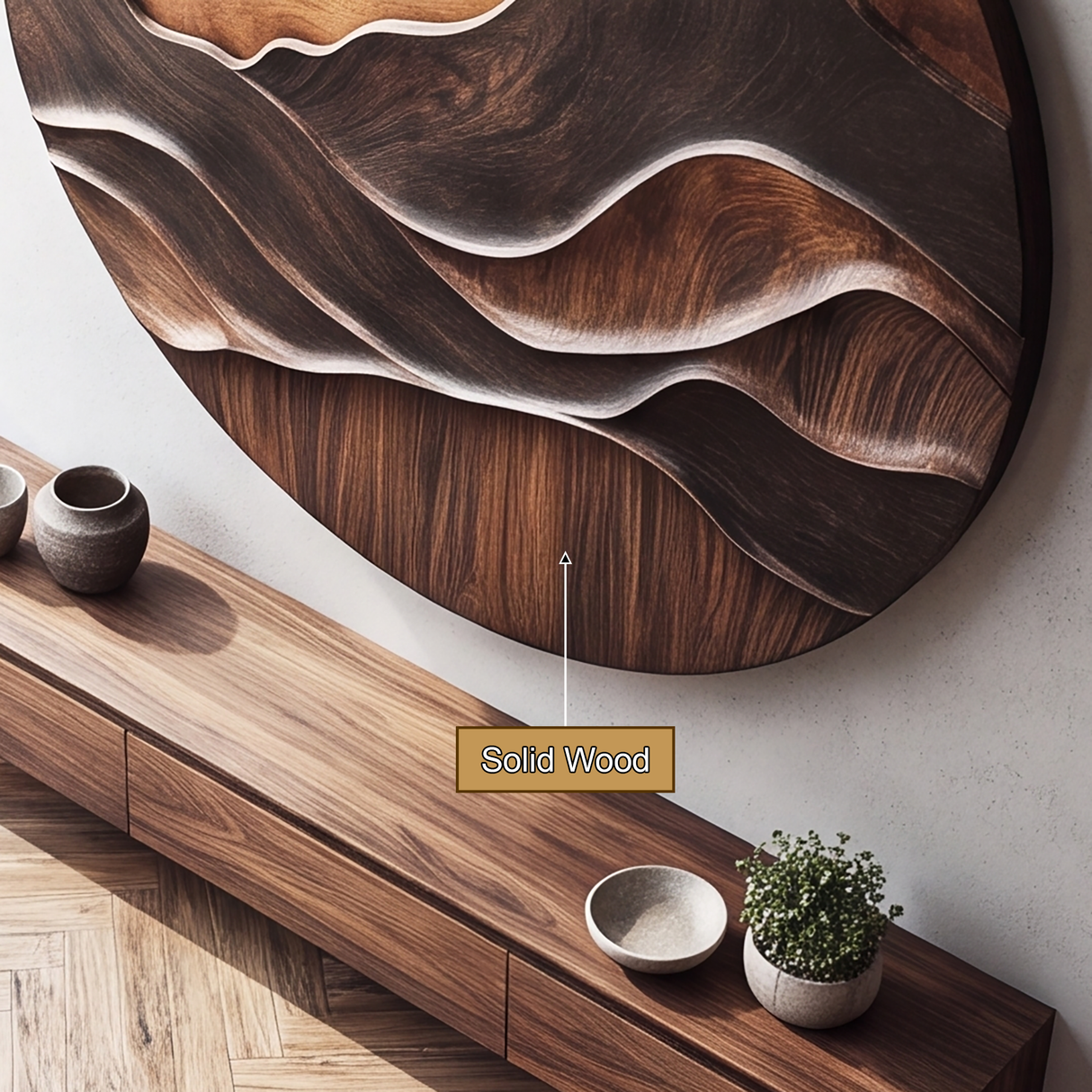 Solmera Sculpted Solid Wood Wall Art