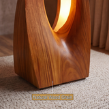 Solvane Sculpted Solid Wood Floor Lamp