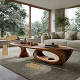 Solvani Sculpted Solid Wood Coffee Table SPA124457 - TimbeRustic Coffee Table