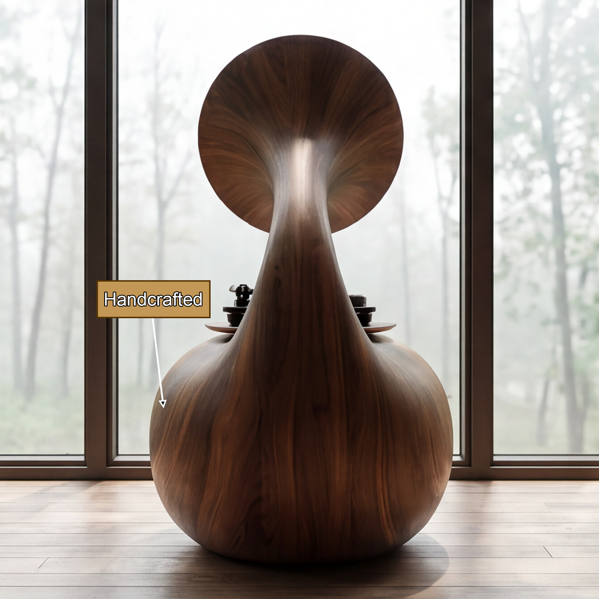 Sonovale Sculpted Solid Wood Record Player Stand