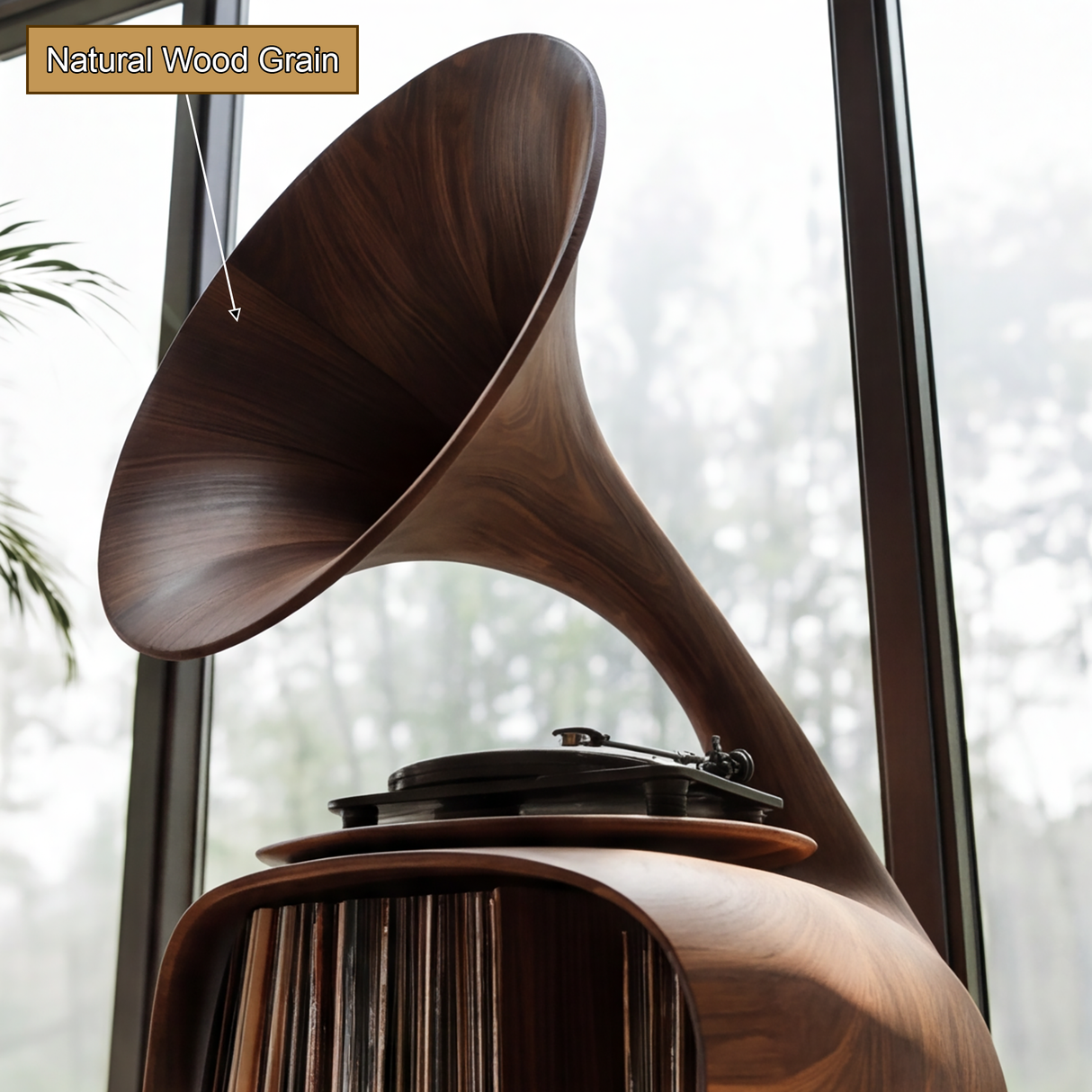 Sonovale Sculpted Solid Wood Record Player Stand