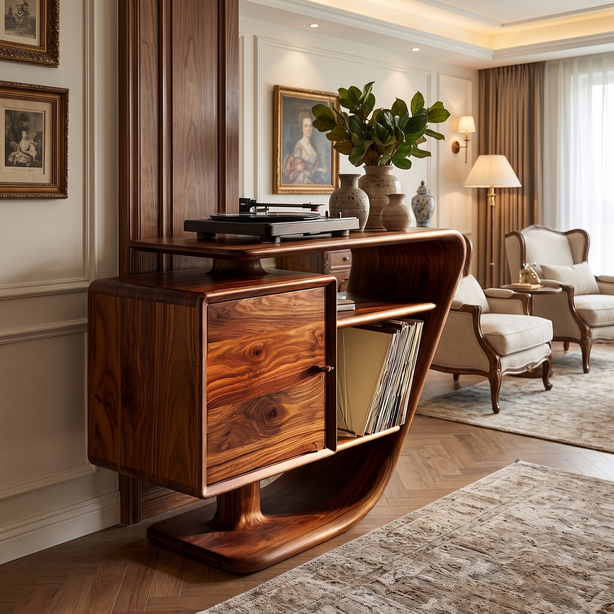 Sonvera Solid Wood Record Player Stand