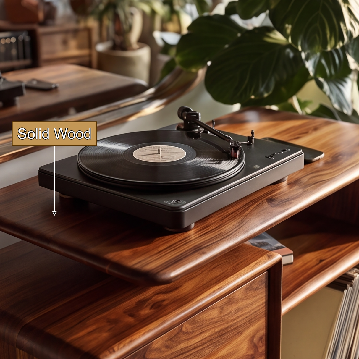 Sonvera Solid Wood Record Player Stand