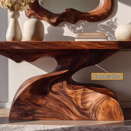 Stonecurrent Handcrafted Solid Wood Console Table