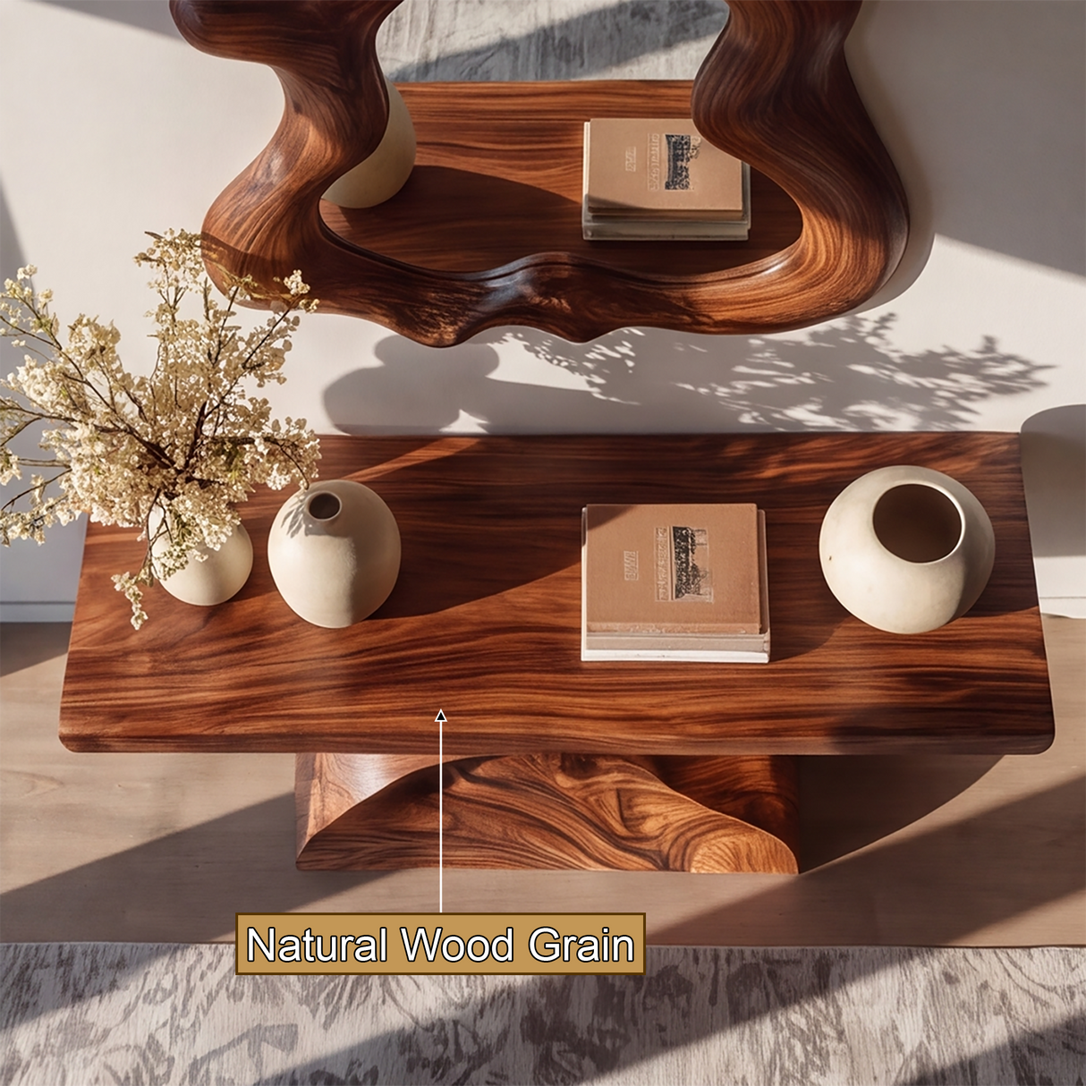Stonecurrent Handcrafted Solid Wood Console Table