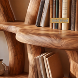 Sylthora Sculpted Solid Wood Mushroom Bookshelf