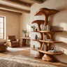Sylthora Sculpted Solid Wood Mushroom Bookshelf