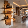 Sylvara Live Edge Solid Wood Floating Wine Shelf