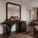 Sylvara Sculpted Solid Wood Cosmetic Table