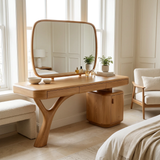 Sylvara Solid Wood Cosmetic Table
