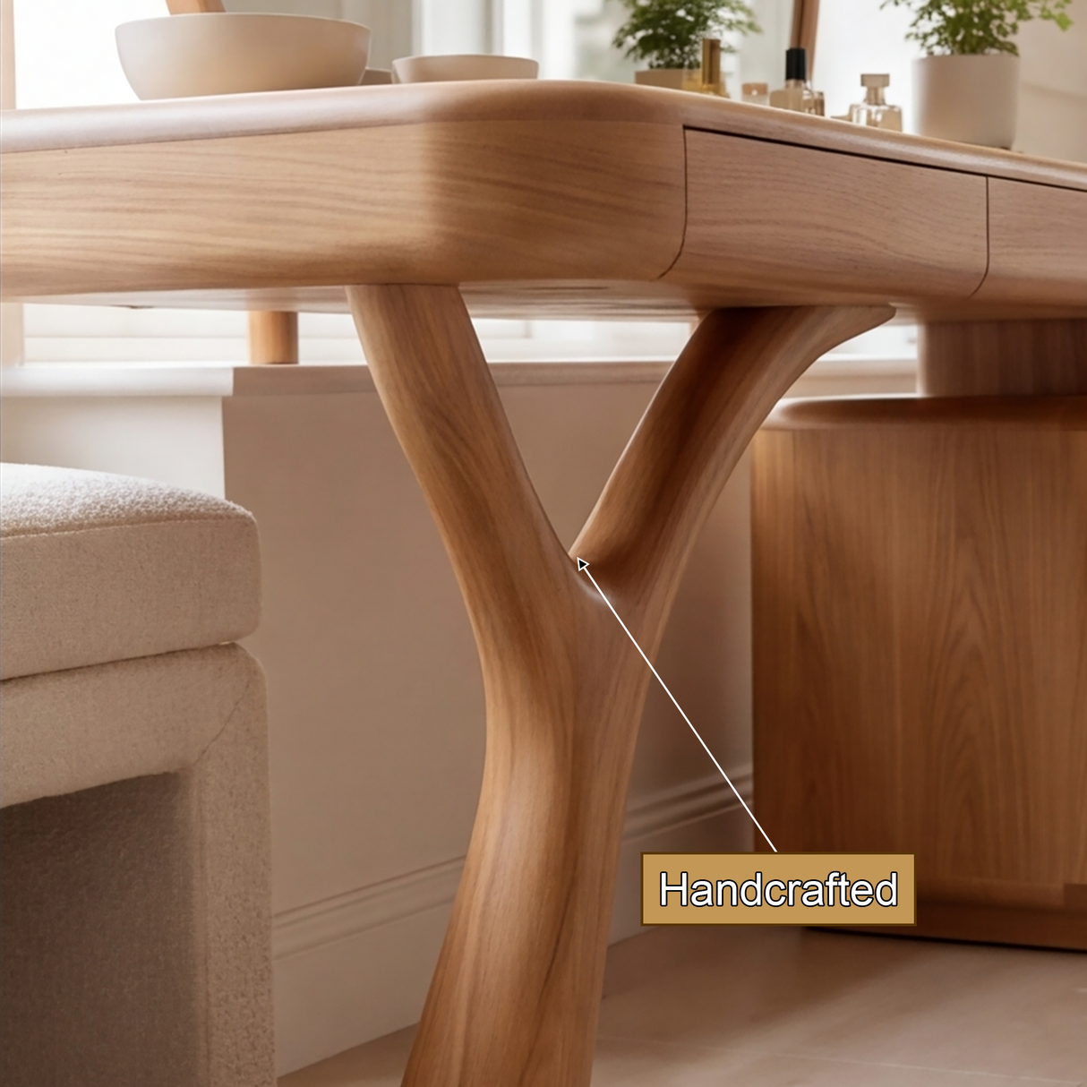 Sylvara Solid Wood Cosmetic Table