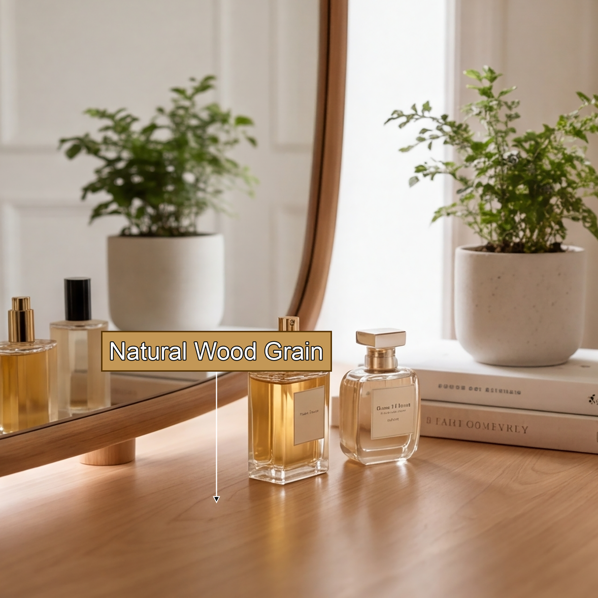 Sylvara Solid Wood Cosmetic Table