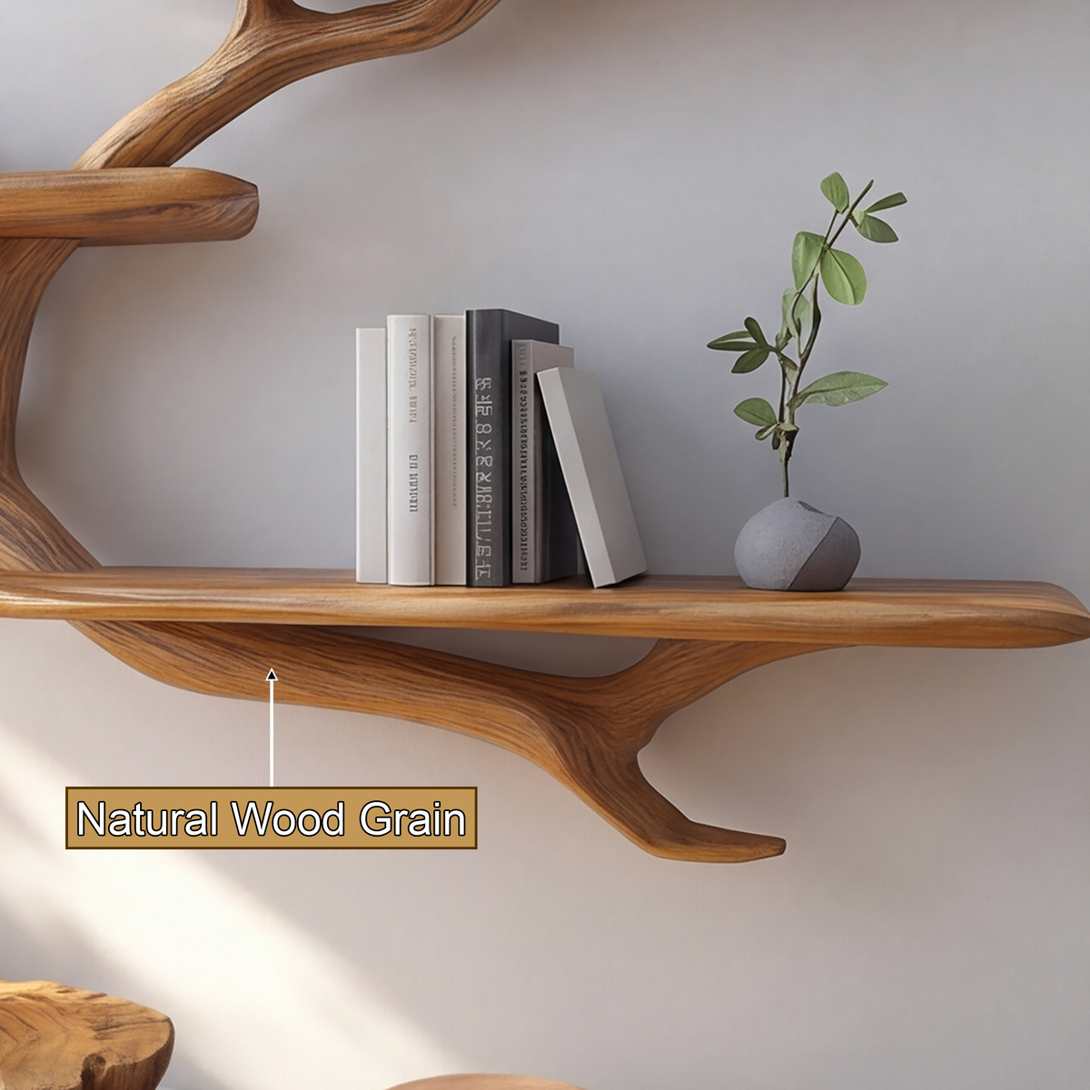 Sylvaren Handcrafted Solid Wood Floating Tree Bookshelf - Timberustic Floating Tree Bookshelf
