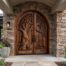 Sylvaric Sculpted Solid Wood Double Door