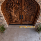 Sylvaric Sculpted Solid Wood Double Door