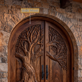 Sylvaric Sculpted Solid Wood Double Door