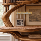 Sylvarion Sculpted Solid Wood Console Table with Shelves - Timberustic Console Table with Shelves