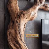 Sylvaris Handcrafted Solid Wood Tree TV Console - Timberustic TV Console with Tree Shelf