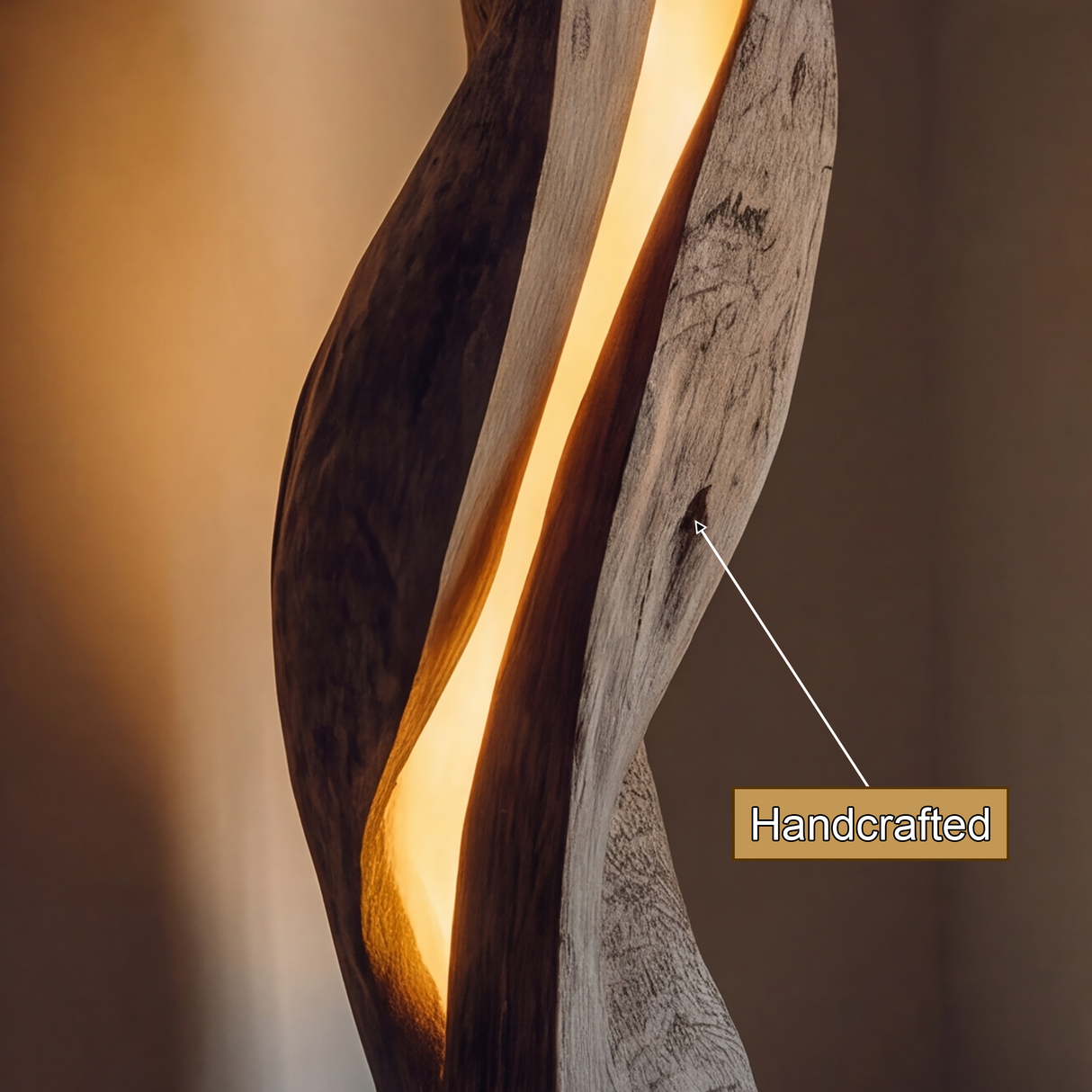 Sylvaris Sculpted Integrated LED Wood Floor Lamp
