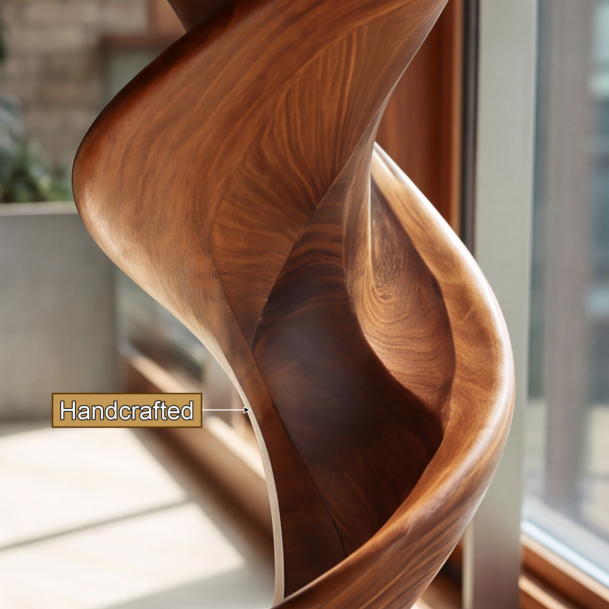 Sylvaris Sculpted Solid Wood Pedestal Stand