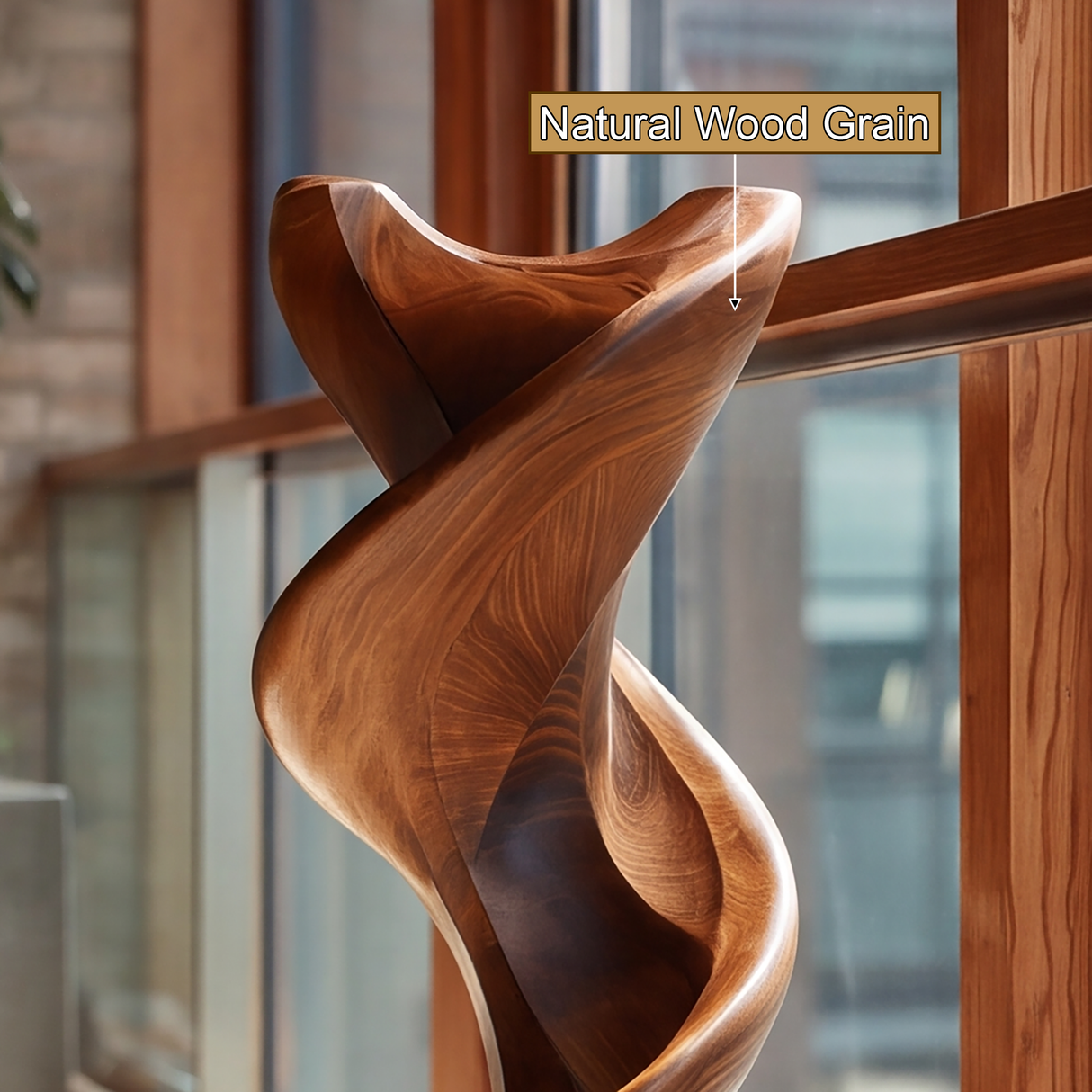 Sylvaris Sculpted Solid Wood Pedestal Stand