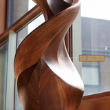 Sylvaris Sculpted Solid Wood Pedestal Stand