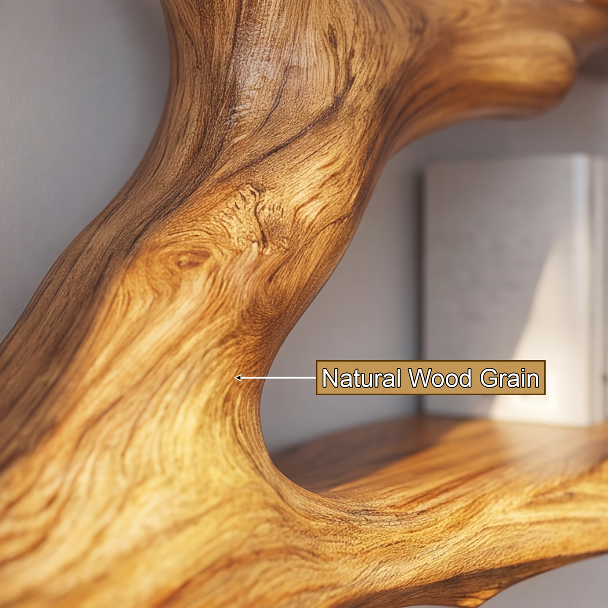 Thalmyr Handcrafted Solid Wood Floating Tree Bookshelf - Timberustic Floating Tree Bookshelf