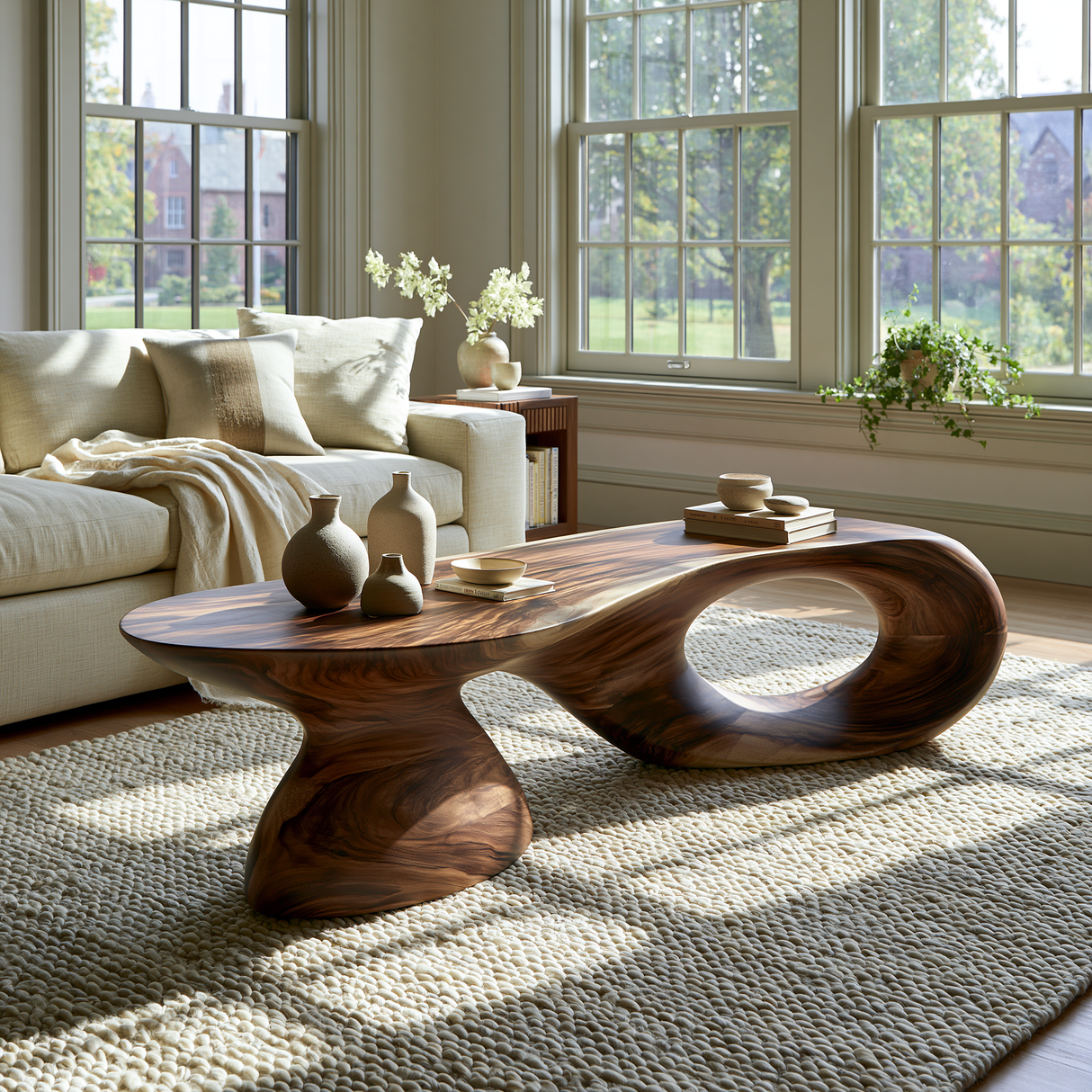 Thaloré Sculpted Solid Wood Coffee Table SPA258564 - TimbeRustic Coffee Table