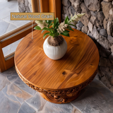 Thalorim Handcrafted Solid Wood Pedestal Stand - Timberustic Pedestal Stand