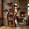 Thalorim Sculpted Solid Wood Mushroom Bookshelf