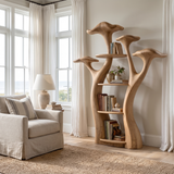 Thalorim Sculpted Solid Wood Mushroom Bookshelf