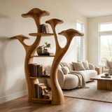 Thalorim Sculpted Solid Wood Mushroom Bookshelf